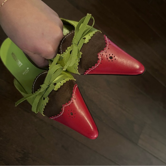 Missoni Vibrant Pink and Yellow Mules - Picture 6 of 8